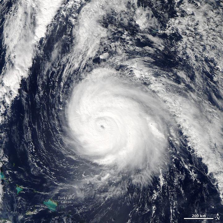 Hurricane Gonzalo in October 2014.  Image courtesy of NASA/Earth Observatory